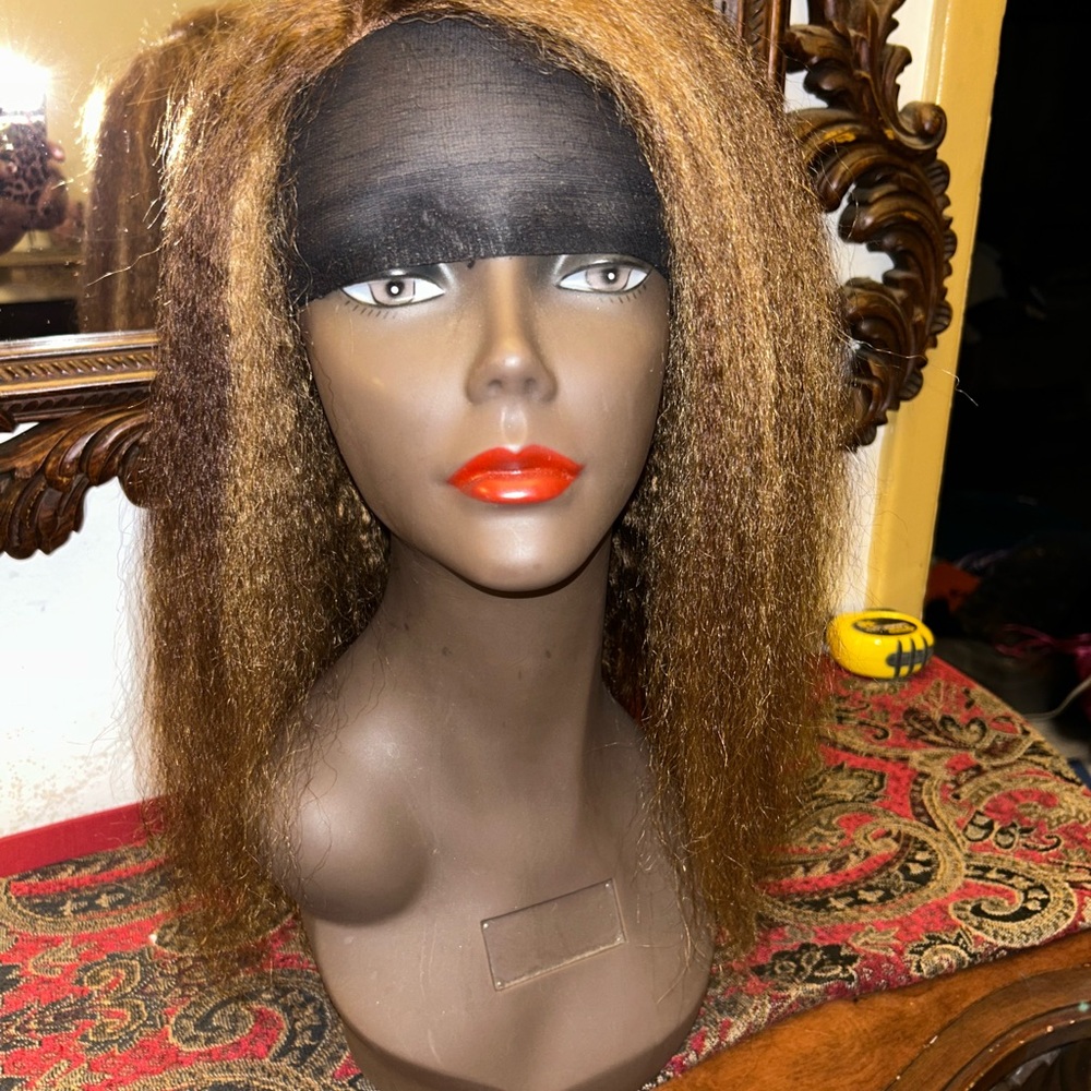 Natural Texture Brown Human Hair Wig